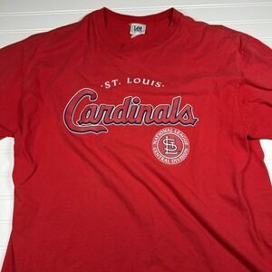 Vintage St. Louis‎ Cardinals Lee Sport SS T-Shirt Men's XL Red GUC
